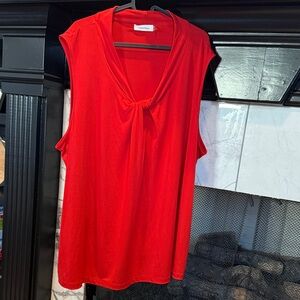 Catherines Bold Red Sleeveless Blouse